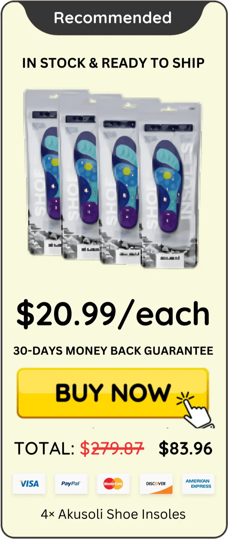 Akusoli Insoles offer price