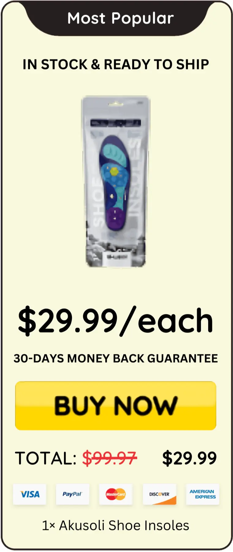 Akusoli Insoles offer price