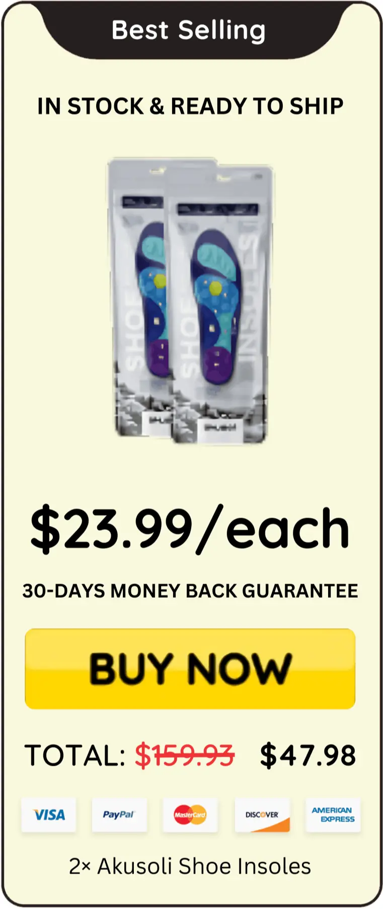 Akusoli Insoles offer price